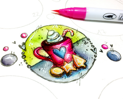 ArtsyAdventCalendar-December Daily Art by Andrea Gomoll