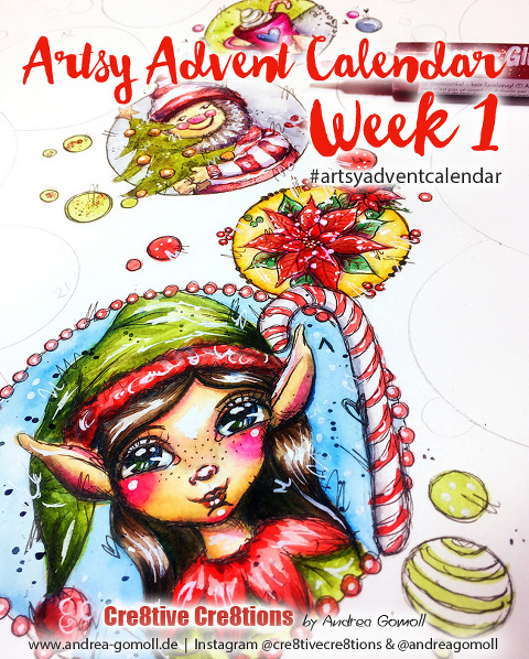 ArtsyAdventCalendar-December Daily Art by Andrea Gomoll