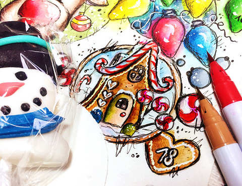 ArtsyAdventCalendar-December Daily Art by Andrea Gomoll