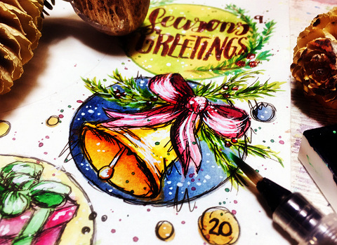 ArtsyAdventCalendar-December Daily Art by Andrea Gomoll