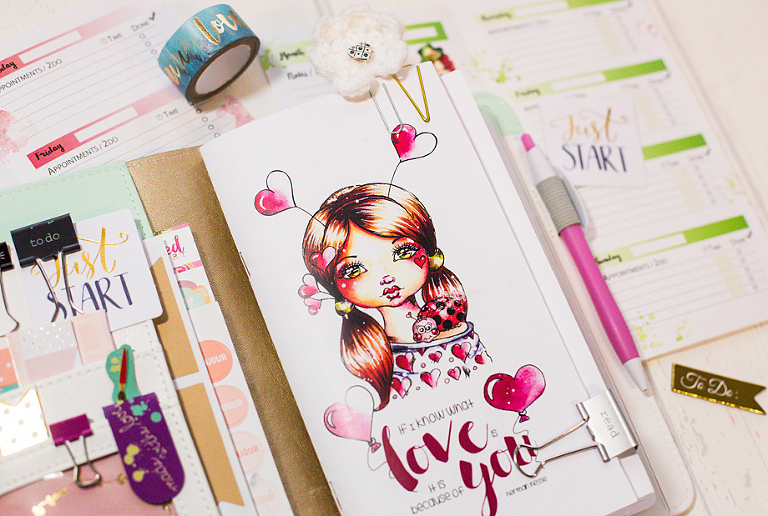 Printable Planner Inserts with whimsical Illustration by Andrea Gomoll