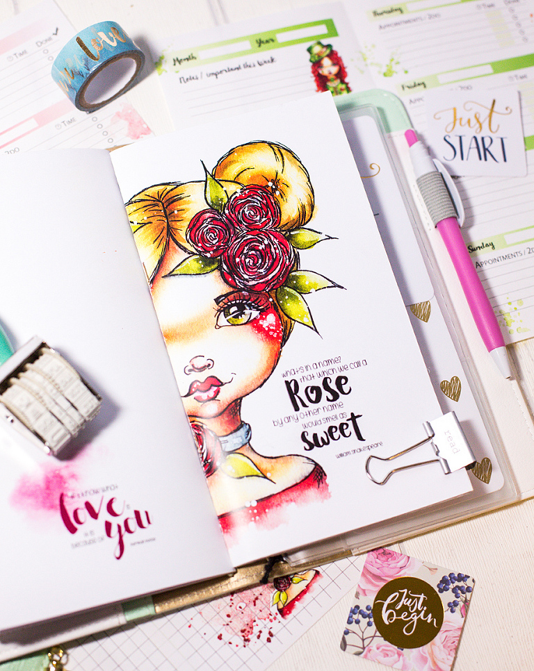 Printable Planner Inserts with whimsical Illustration by Andrea Gomoll