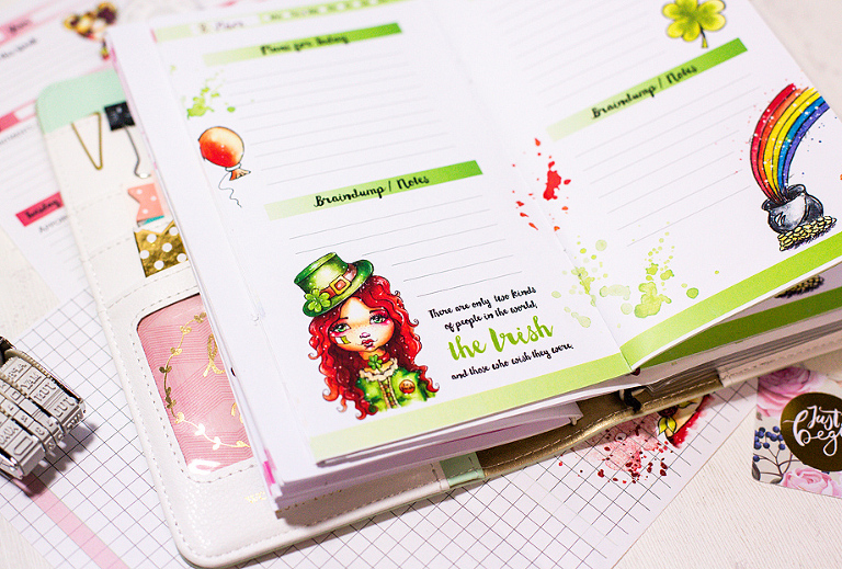Printable Planner Inserts with whimsical Illustration by Andrea Gomoll