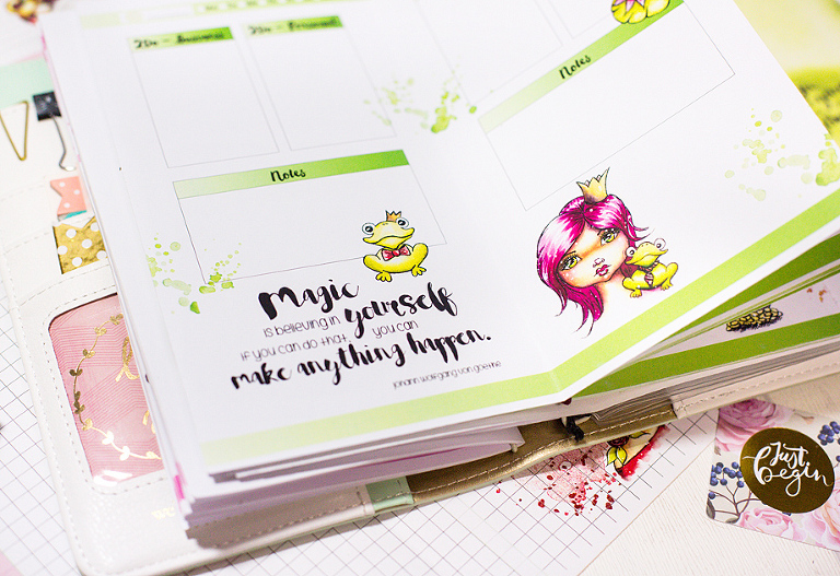 Printable Planner Inserts with whimsical Illustration by Andrea Gomoll