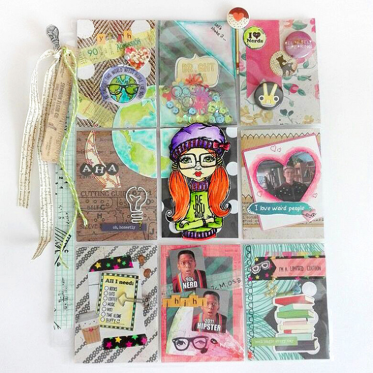 Pocketletter Penpals Happymail using Cre8tive Cre8tions Designs Clearstamps and Printables by Andrea Gomoll
