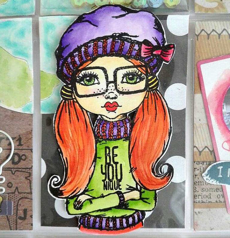 Pocketletter Penpals Happymail using Cre8tive Cre8tions Designs Clearstamps and Printables by Andrea Gomoll