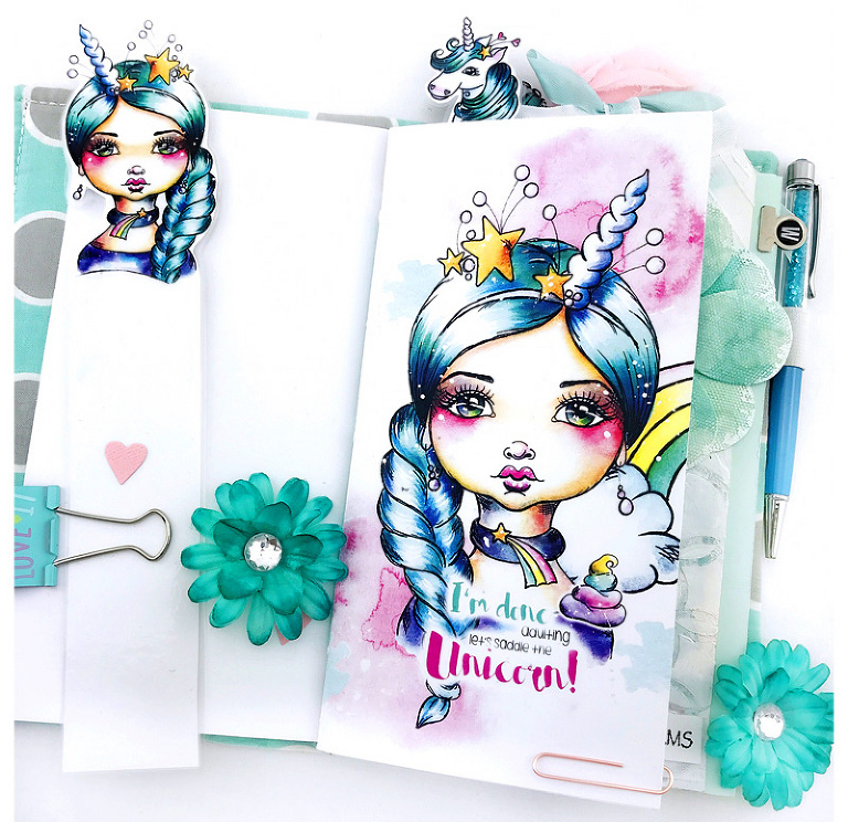 Planner Prima Webster Pages using Cre8tive Cre8tions Stamps by Andrea Gomoll