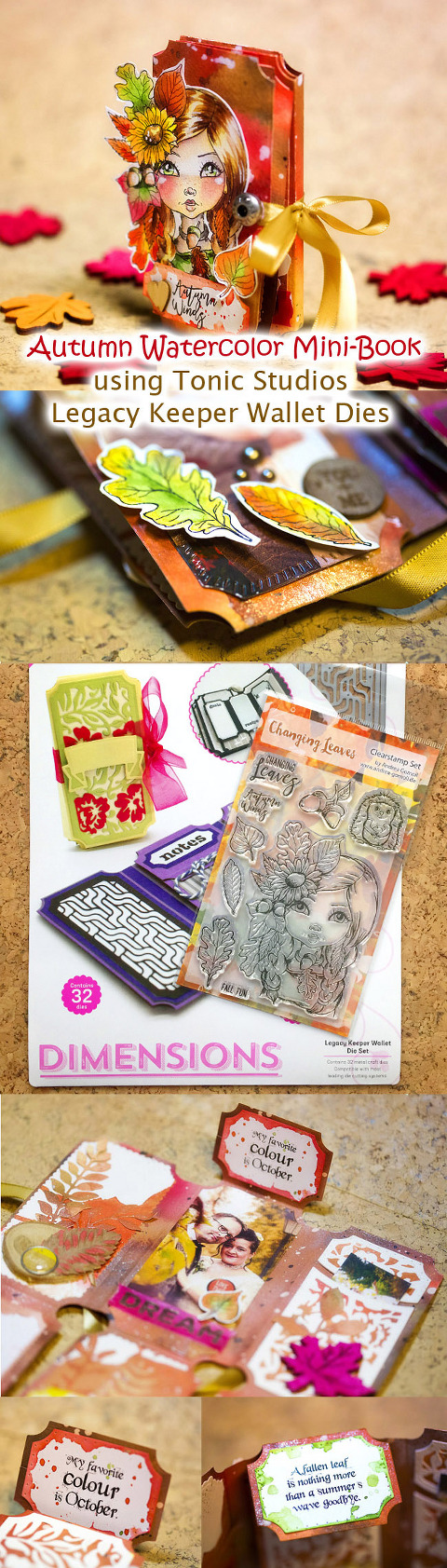 Tonic Studios Legacy Keeper Wallet Dies Mini Flipbook by Andrea Gomoll