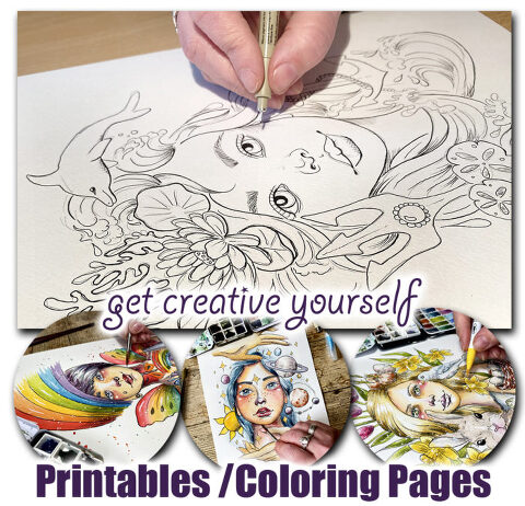 Coloring Pages by Andrea Gomoll